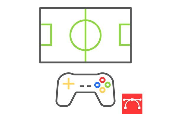 Evaluating the Football Video Game Color Line Icon for Professional Design Workflows