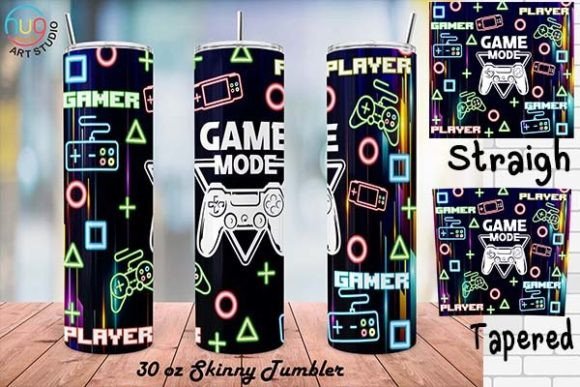 Game Mode 30oz Skinny Tumbler Wrap PNG Design Guide
