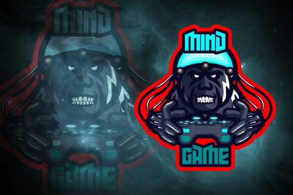 Mind Game Chimps E-Sport Logo: Vector Brand Asset