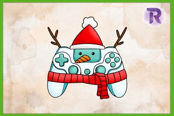 Snowman Game Controller Christmas PNG Guide