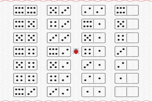 SVG Domino Game: Isolated Pieces Digital Cut File